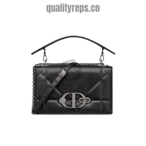 30 Montaigne Chain Bag with Handle Black Maxicannage Lambskin DB037 Quality Reps