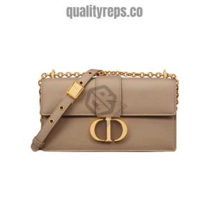30 Montaigne East-West Bag with Chain Hazelnut Calfskin DB038 Quality Reps