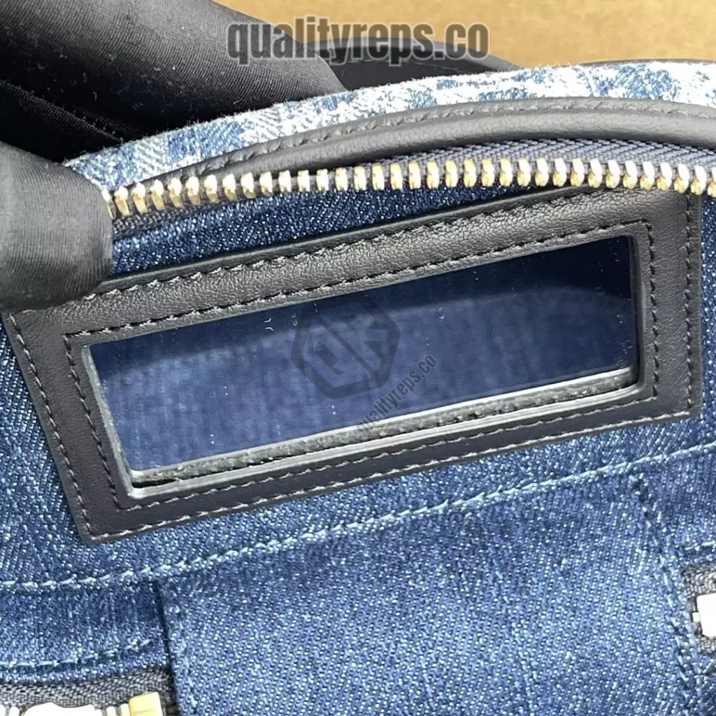 30 Montaigne Mini Vanity Case Blue Denim Dior Oblique Jacquard Quality Reps