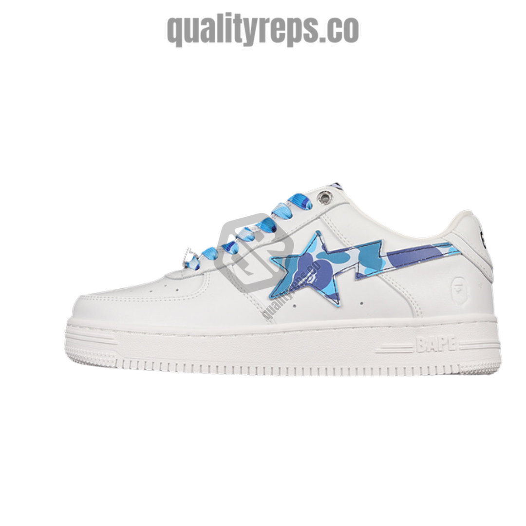 A BATHING APE BapeSta ABC Camo Blue Low Sneakers Quality Reps 1