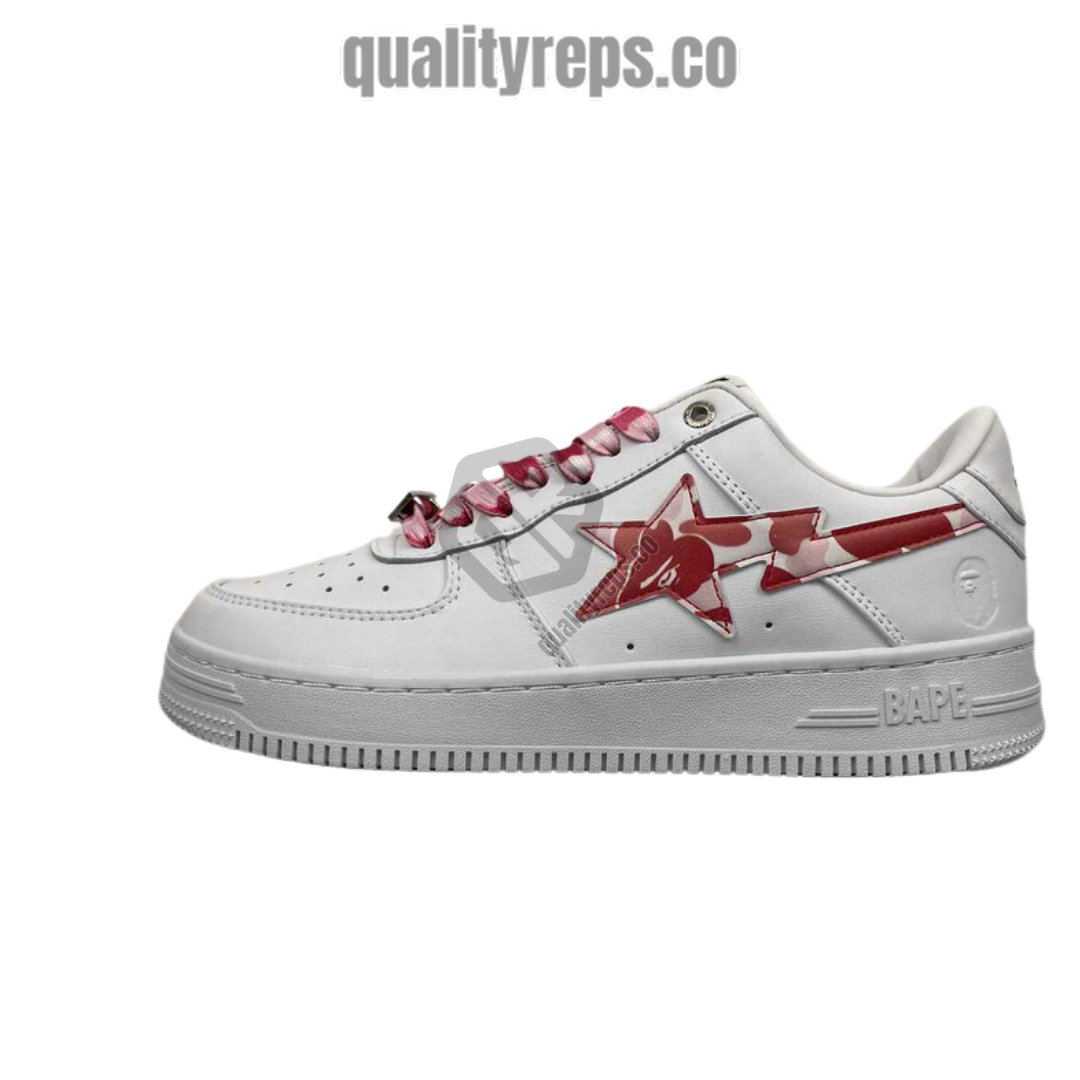 A BATHING APE BapeSta ABC Camo Pink Low Sneakers Quality Reps 1