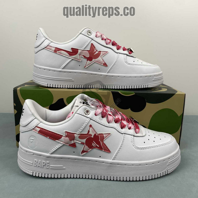 A BATHING APE BapeSta ABC Camo Pink Low Sneakers Quality Reps 10