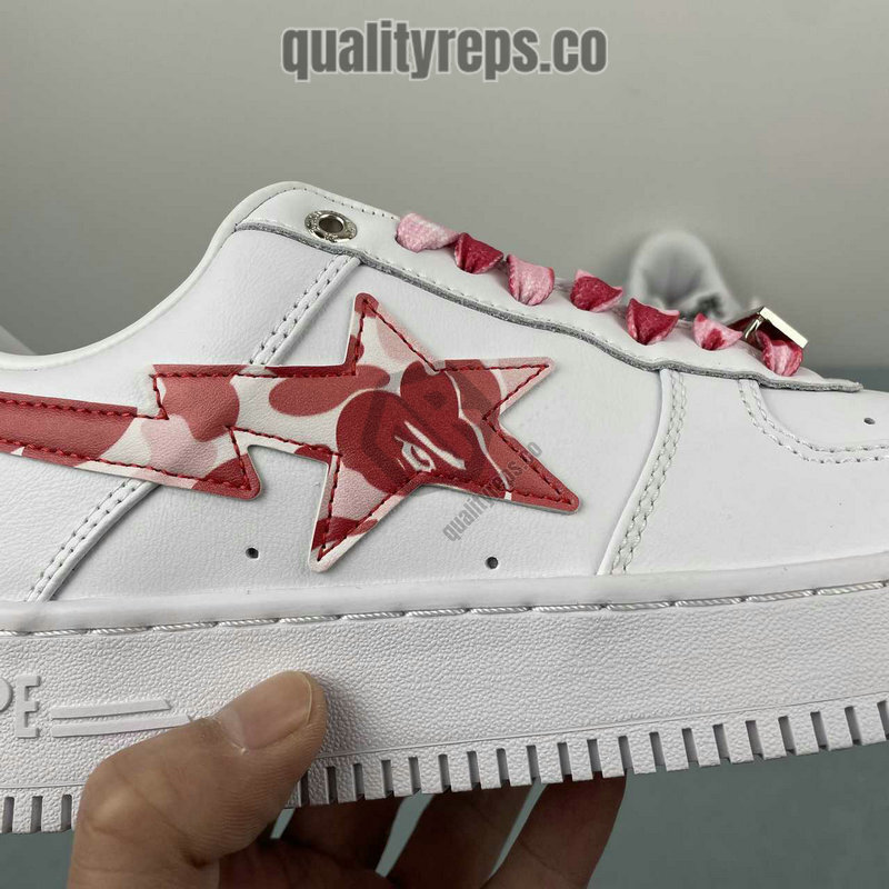 A BATHING APE BapeSta ABC Camo Pink Low Sneakers Quality Reps 8