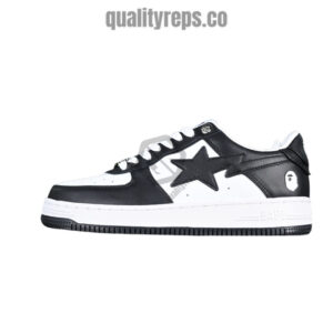 A BATHING APE BapeSta Black White Low Quality Reps 1