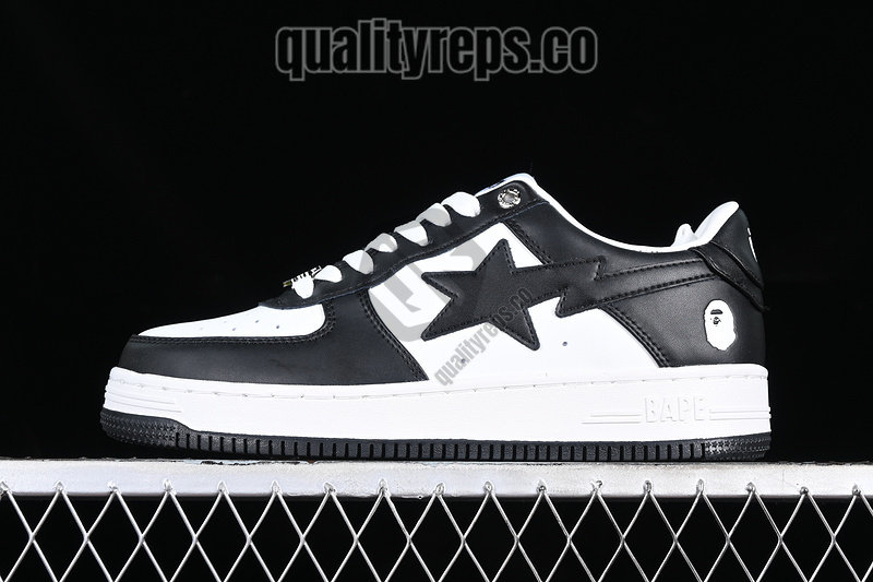 A BATHING APE BapeSta Black White Low Quality Reps 2