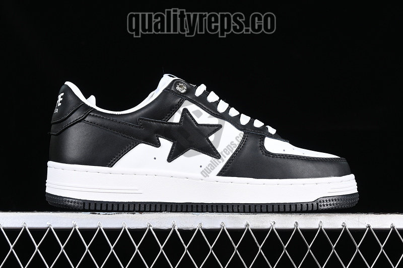 A BATHING APE BapeSta Black White Low Quality Reps 3