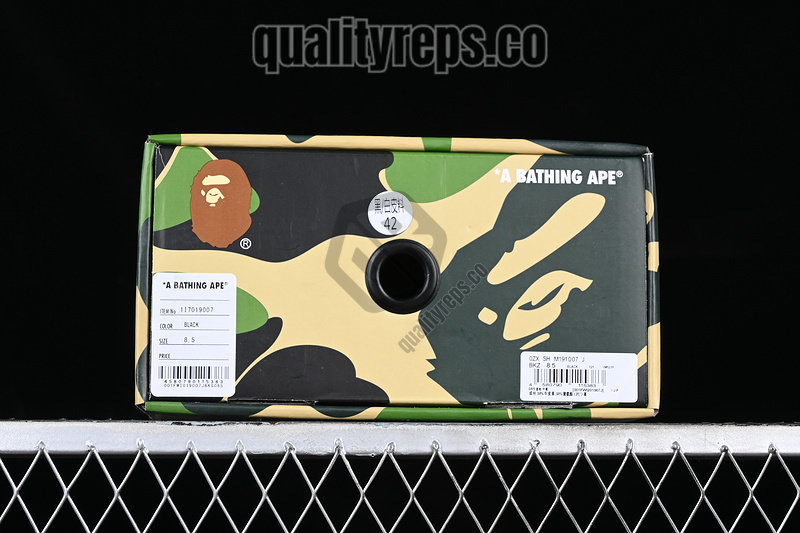 A BATHING APE BapeSta Black White Low Quality Reps 7