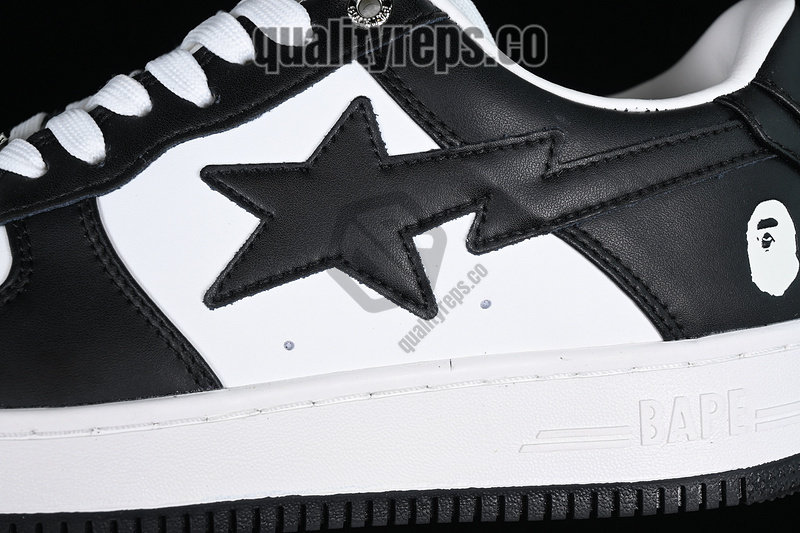 A BATHING APE BapeSta Black White Low Quality Reps 9