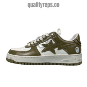 A BATHING APE BapeSta Brown Patent Low Sneakers Quality Reps 1