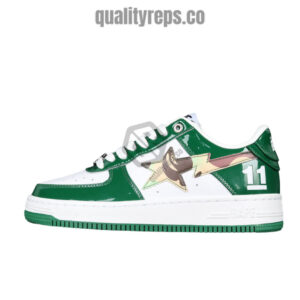 A BATHING APE BapeSta Camo Dark Green White Low Sneakers Quality Reps 1