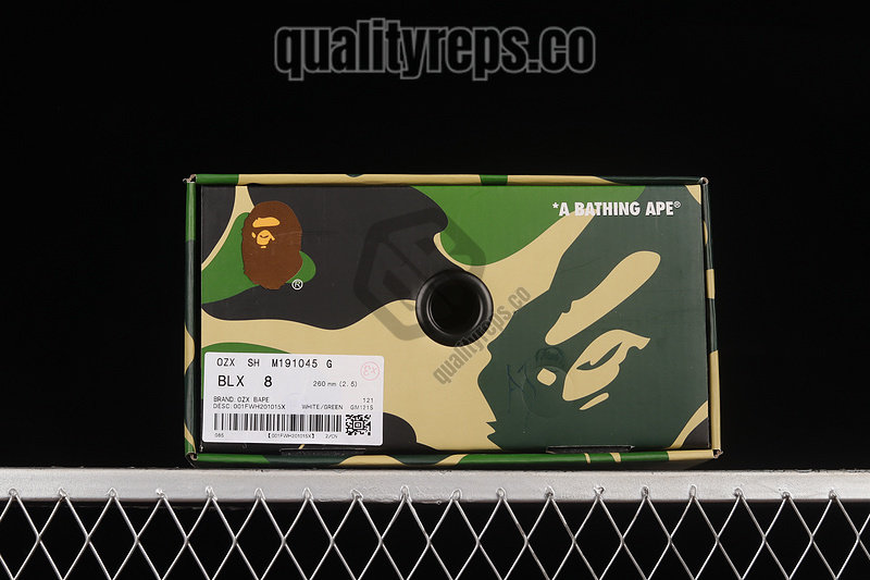 A BATHING APE BapeSta Green Patent Leather Low Sneakers Quality Reps 7