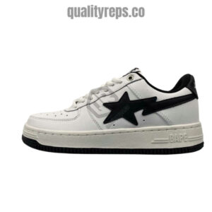 A BATHING APE BapeSta JJJJound White&Black Low Sneakers Quality Reps 1
