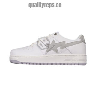 A BATHING APE BapeSta JJJJound Women's White Grey Low Sneakers Quality Reps 1