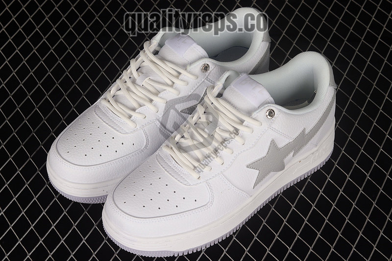 A BATHING APE BapeSta JJJJound Women's White Grey Low Sneakers Quality Reps 10