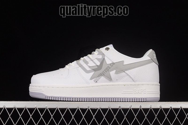 A BATHING APE BapeSta JJJJound Women's White Grey Low Sneakers Quality Reps 2