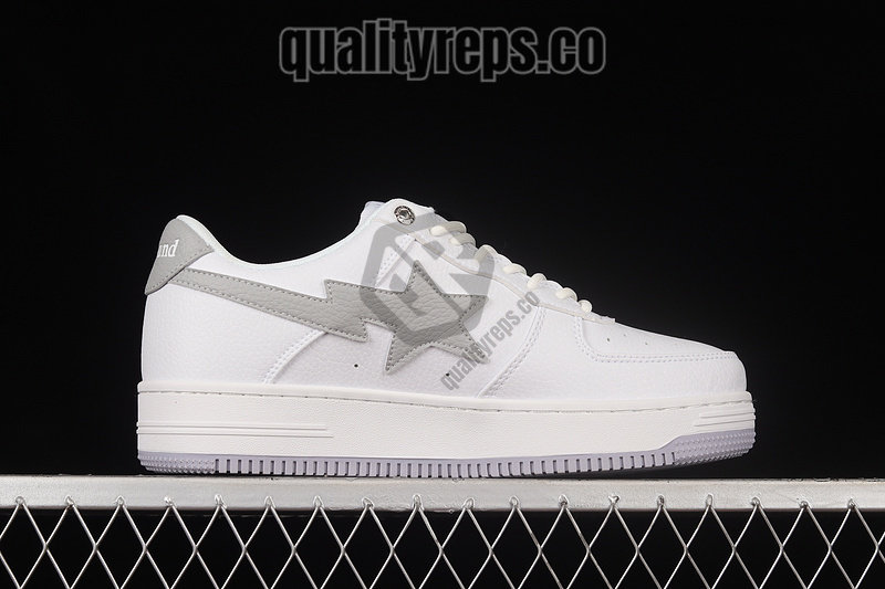 A BATHING APE BapeSta JJJJound Women's White Grey Low Sneakers Quality Reps 3