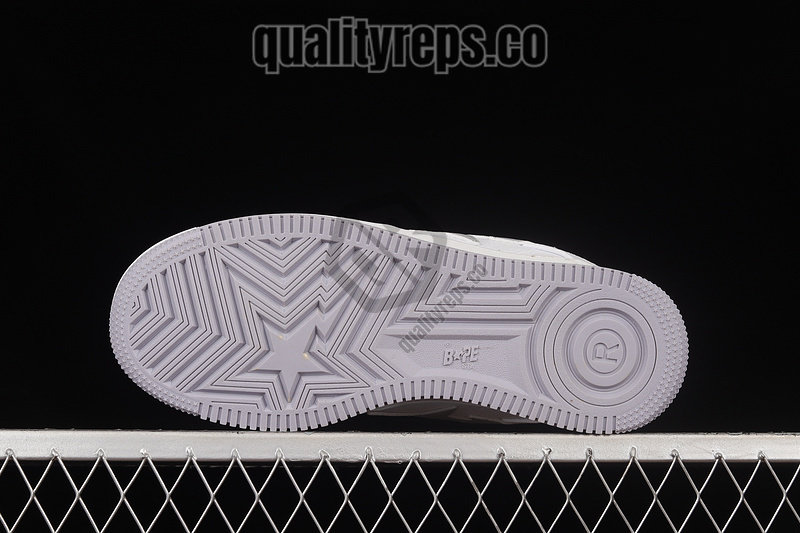 A BATHING APE BapeSta JJJJound Women's White Grey Low Sneakers Quality Reps 4