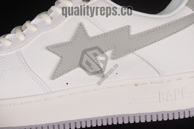 A BATHING APE BapeSta JJJJound Women's White Grey Low Sneakers Quality Reps 9