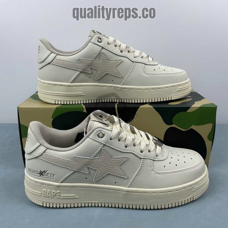 A BATHING APE BapeSta Khaki Low Sneakers Quality Reps 10