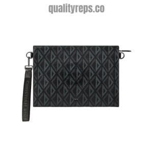 A5 Triangle Pouch Black CD Diamond Canvas Quality Reps