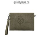 A5 Triangle Pouch Khaki Dior Gravity Leather Quality Reps
