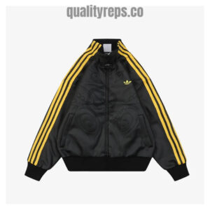 Adidas Faux Leather Embossed Track Jacket Quality Reps