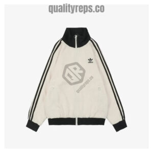 Adidas Trefoil Waffle Textured Jacket White Quality Reps