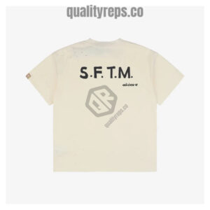Adidas x SFTM Distressed Wasteland Oversized T-Shirt (Beige/Black) Quality Reps