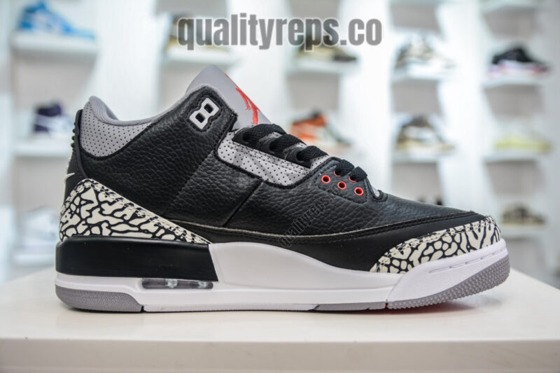 Air Jordan 3 Black Cement Quality Reps 4