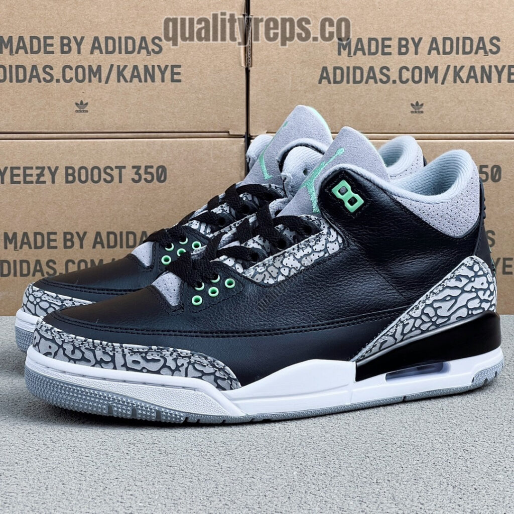 Air Jordan 3 Green Glow Quality Reps 10