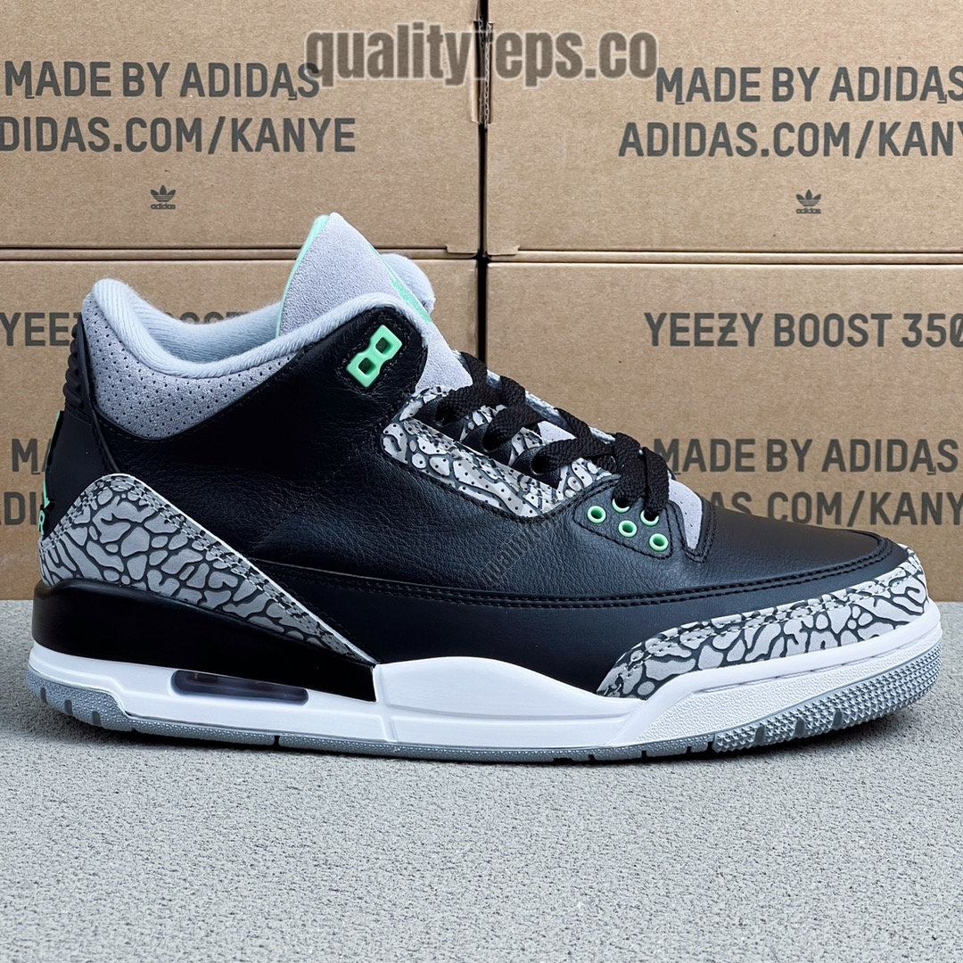 Air Jordan 3 Green Glow Quality Reps 2