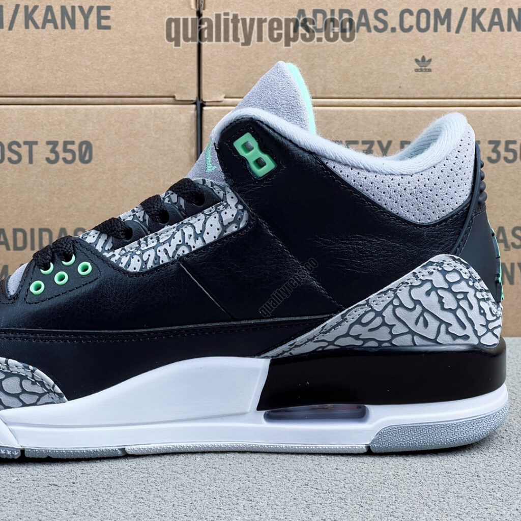 Air Jordan 3 Green Glow Quality Reps 9