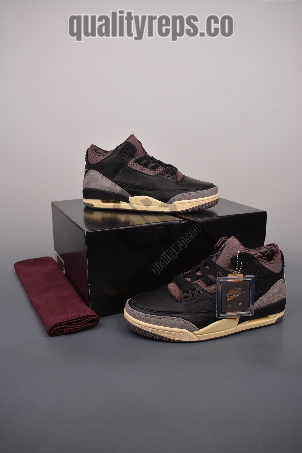Air Jordan 3 Retro OG SP A Ma Maniére Black Violet Ore Quality Reps 6