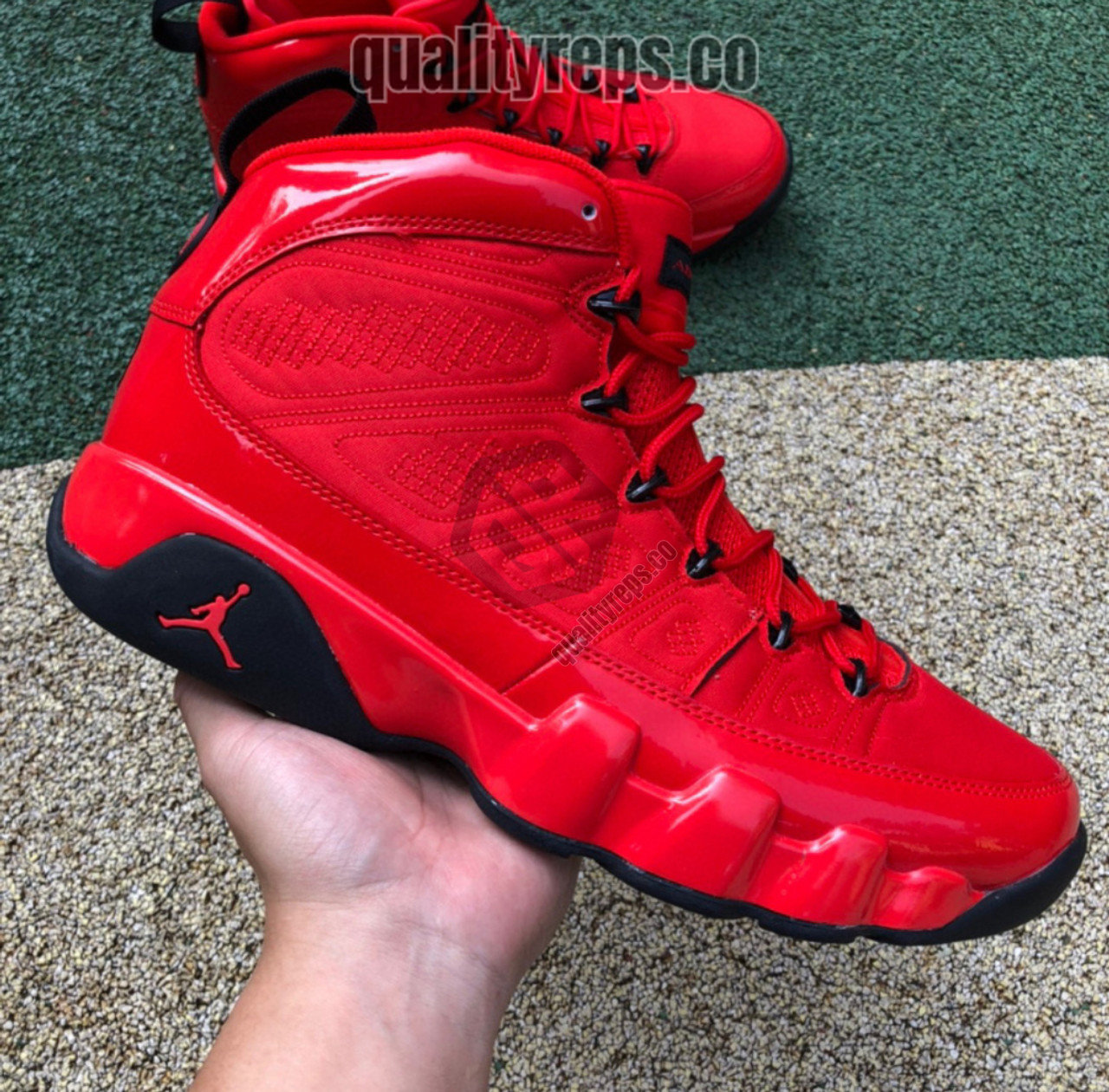 Air Jordan 9 BG 'Chile Red' Quality Reps 2