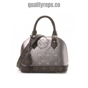 Louis Vuitton Alma BB Vernis Monogram Taupe Metallise LB095 Quality Reps
