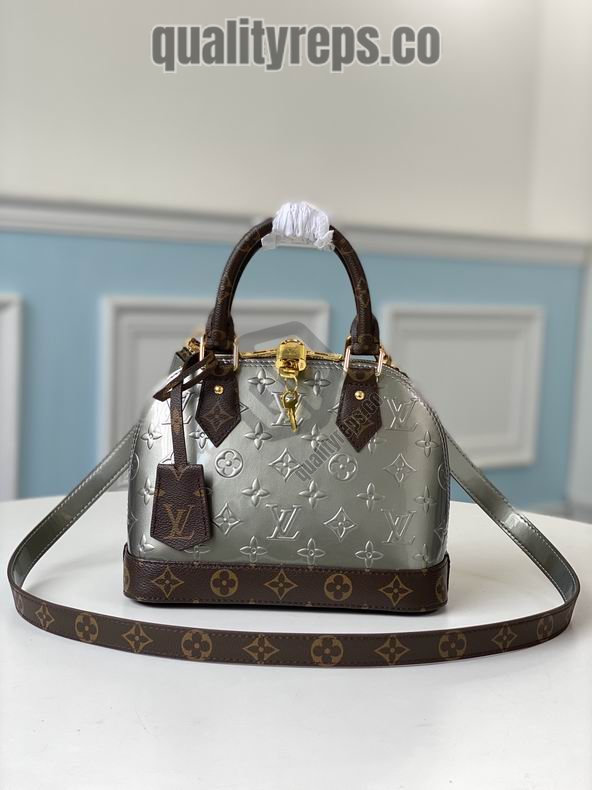 Louis Vuitton Alma BB Vernis Monogram Taupe Metallise LB095 Quality Reps - Image 2
