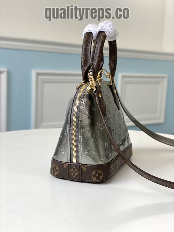 Louis Vuitton Alma BB Vernis Monogram Taupe Metallise LB095 Quality Reps - Image 3