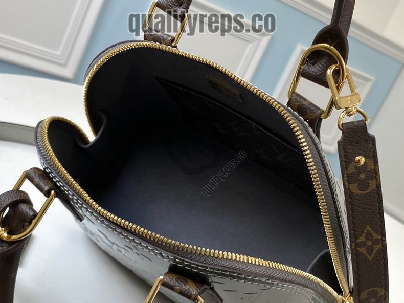 Louis Vuitton Alma BB Vernis Monogram Taupe Metallise LB095 Quality Reps - Image 8