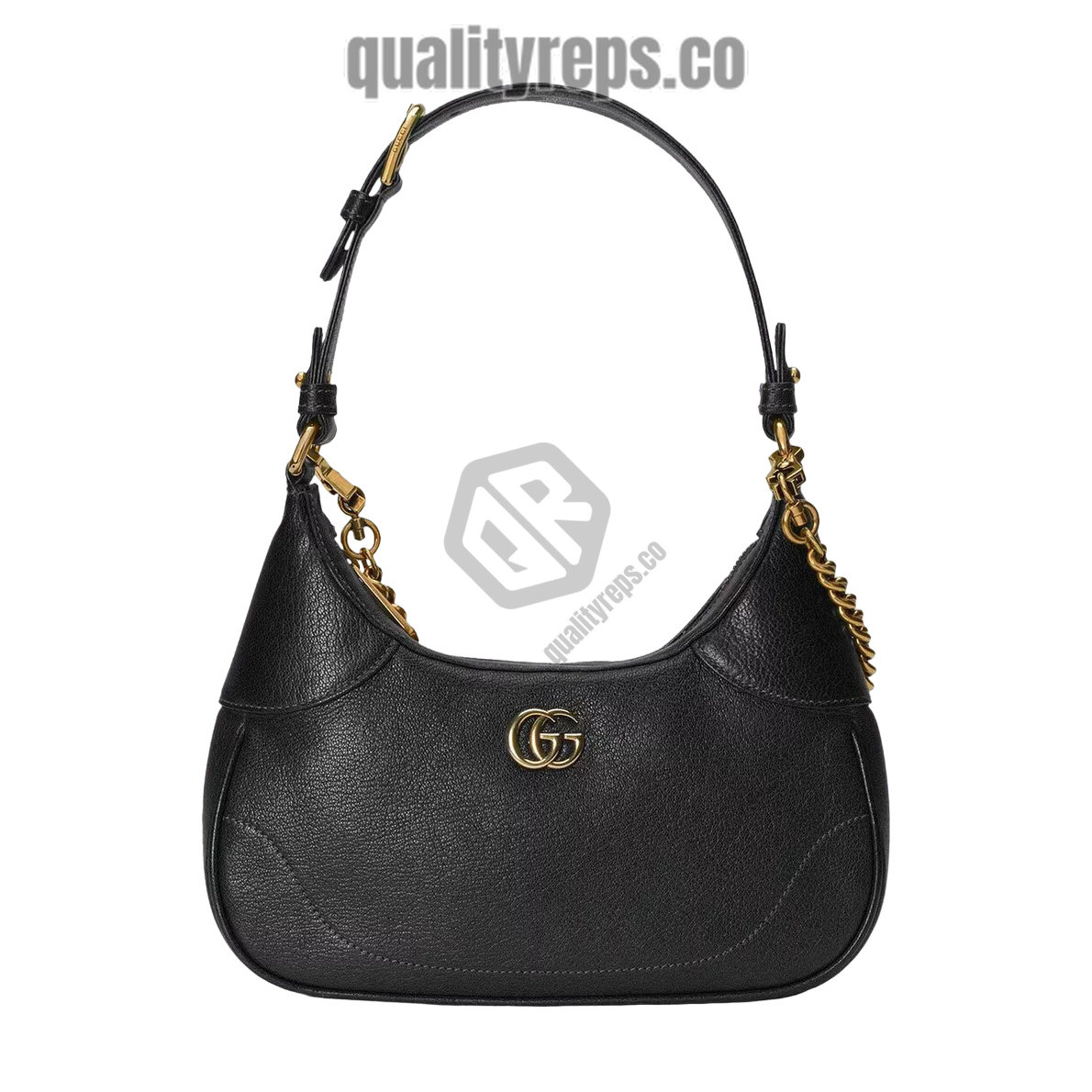 Aphrodite Small Shoulder Bag Black Soft Leather GB112 Quality Reps