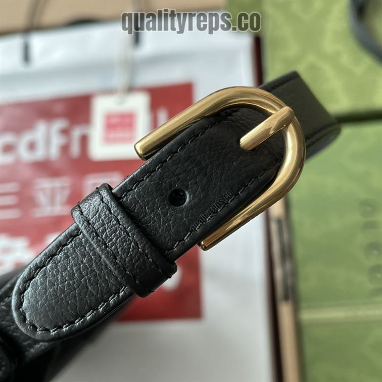 Aphrodite Small Shoulder Bag Black Soft Leather GB112 Quality Reps - Image 10