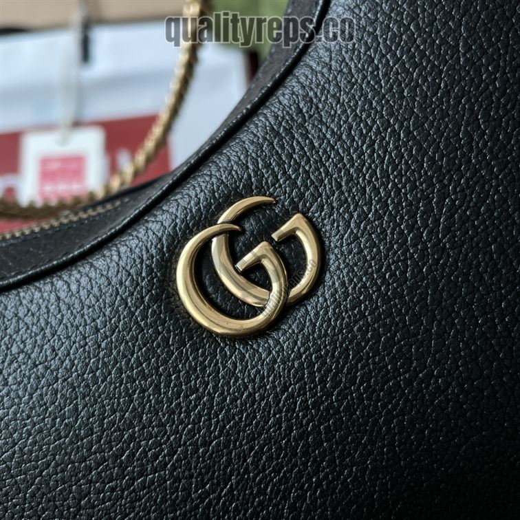 Aphrodite Small Shoulder Bag Black Soft Leather GB112 Quality Reps - Image 4