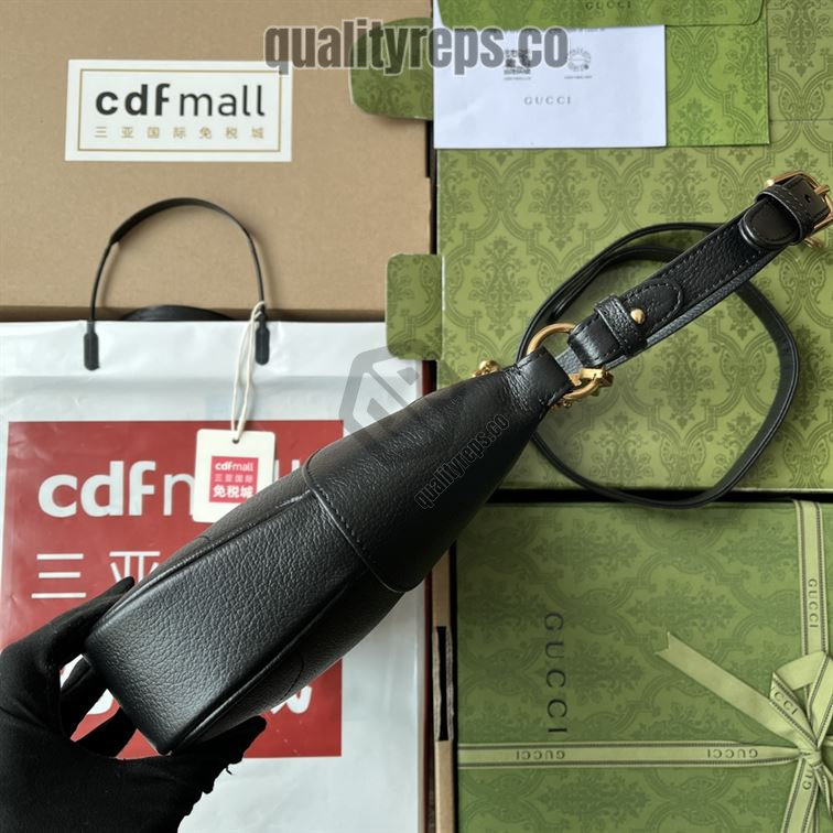 Aphrodite Small Shoulder Bag Black Soft Leather GB112 Quality Reps - Image 6