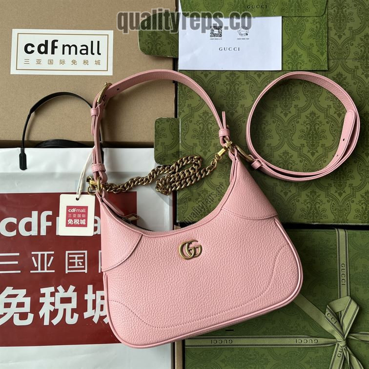 Aphrodite Small Shoulder Bag Light Pink Soft Leather GB111 Quality Reps - Image 2