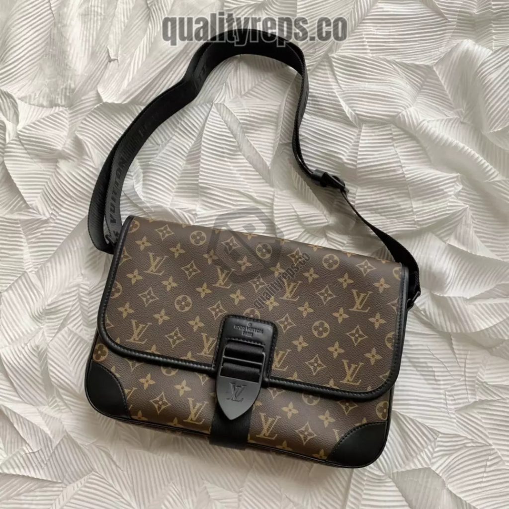 Archy Messenger MM Monogram Macassar Brown Quality Reps