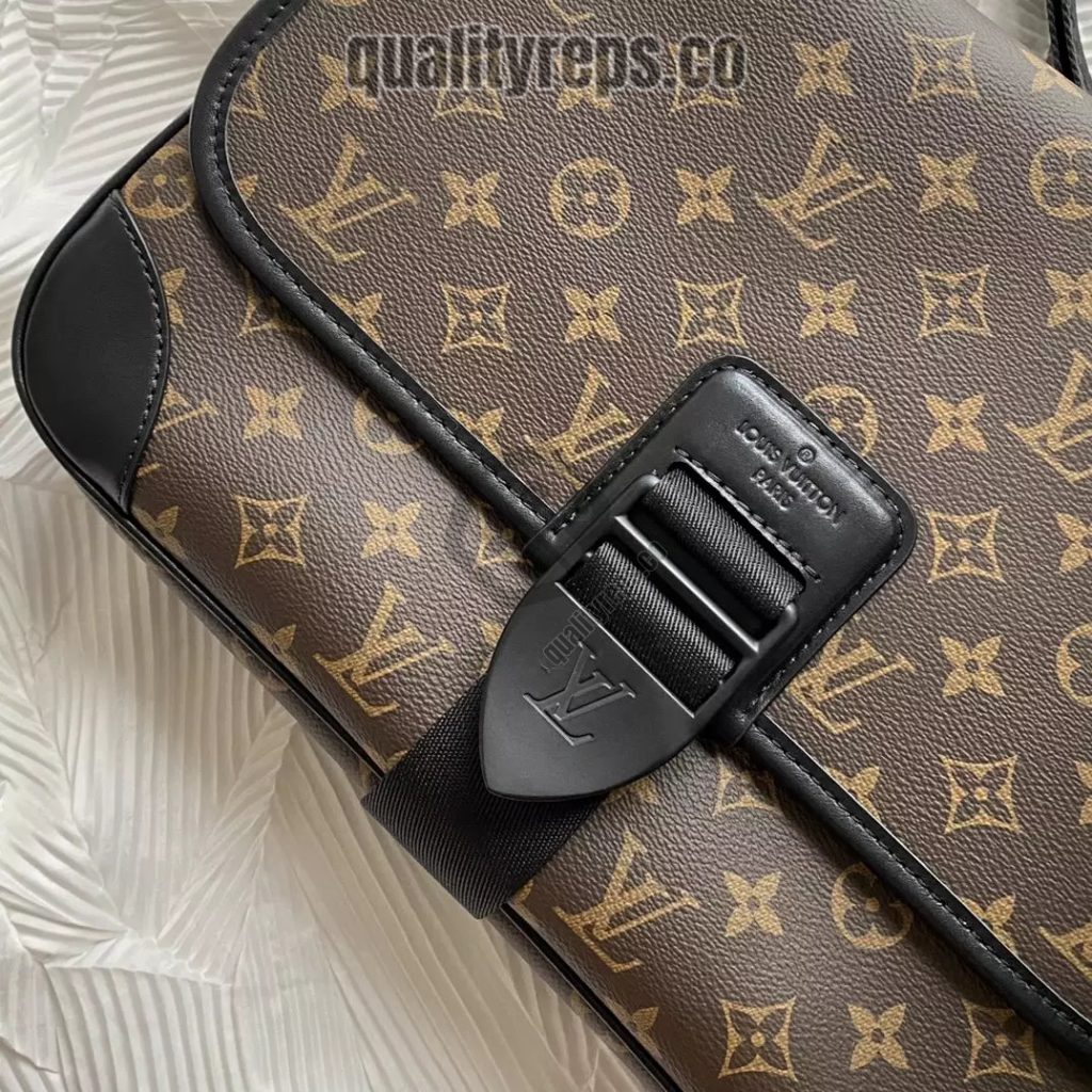 Archy Messenger MM Monogram Macassar Brown Quality Reps