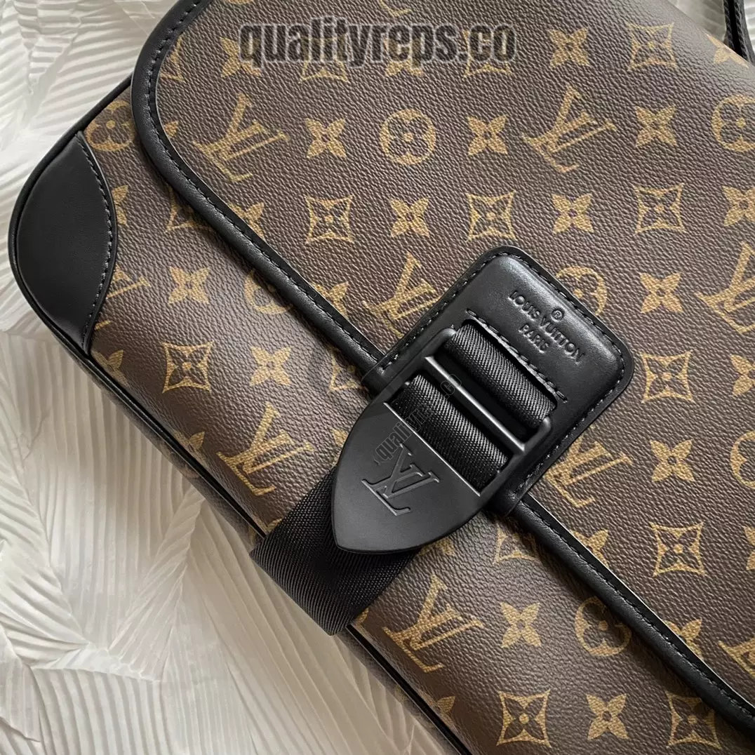 Archy Messenger MM Monogram Macassar Brown Quality Reps - Image 3