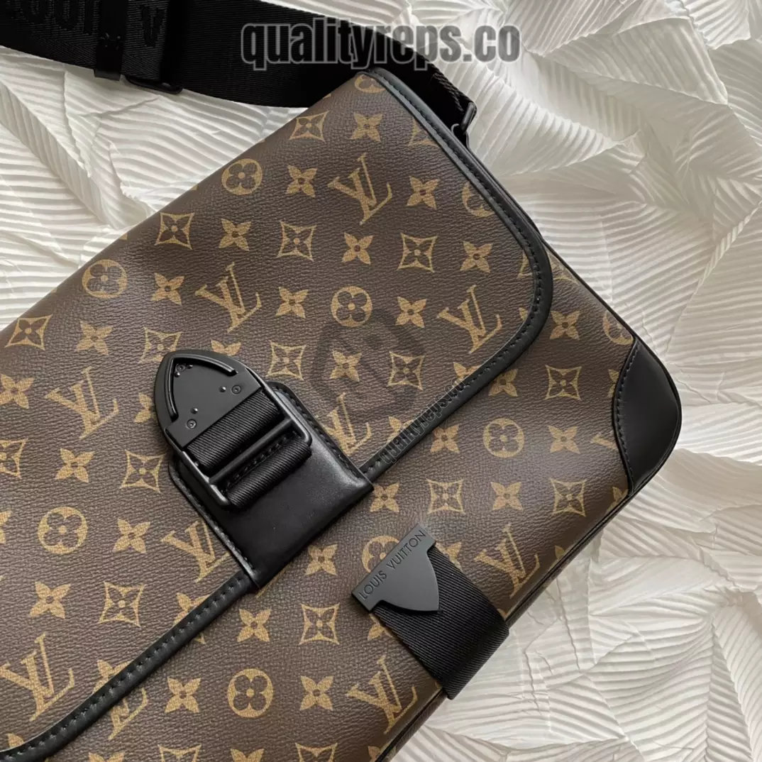 Archy Messenger MM Monogram Macassar Brown Quality Reps - Image 4