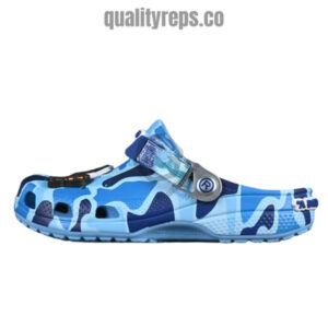 BAPE x Crocs Classic Clog ABC Camo Blue Quality Reps 1