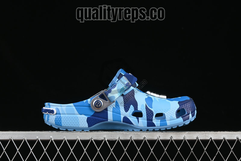 BAPE x Crocs Classic Clog ABC Camo Blue Quality Reps 3