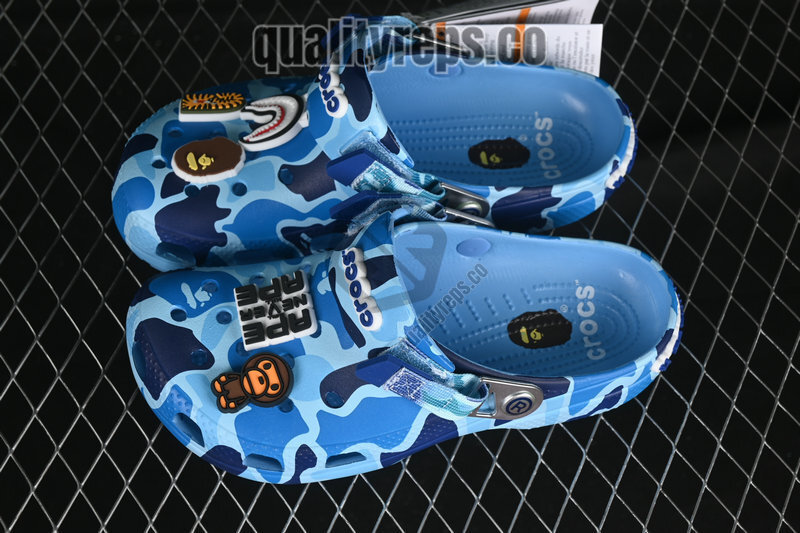 BAPE x Crocs Classic Clog ABC Camo Blue Quality Reps 9